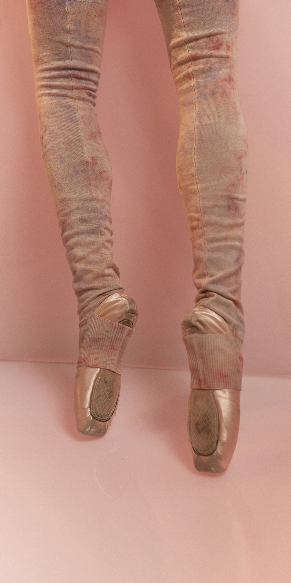 SUN KISSED KNIT hand dyed leg warmers coral multicolor 1