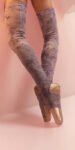 SUN KISSED KNIT hand dyed leg warmers lavender multicolor 5