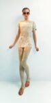 SUN KISSED KNIT hand dyed leg warmers sage multicolor 1