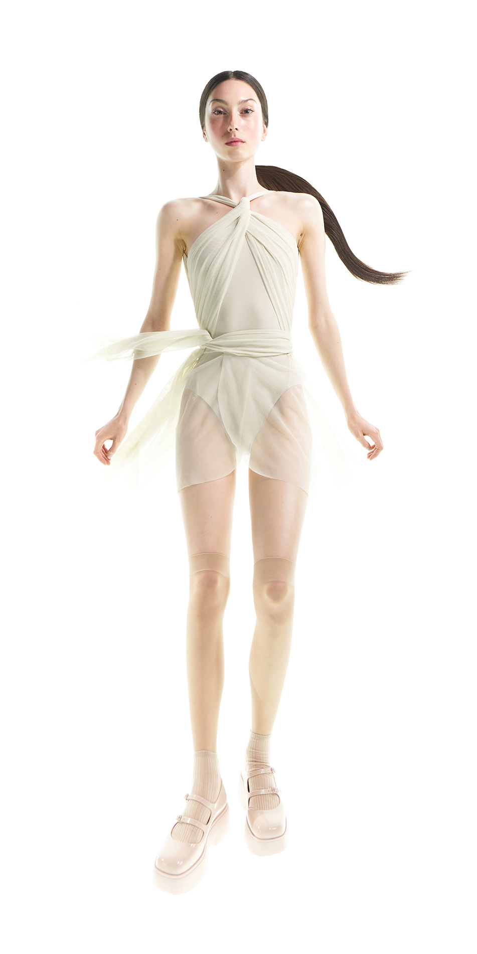 2GRÈS draped wrap skirt marshmallow ONOFF 3