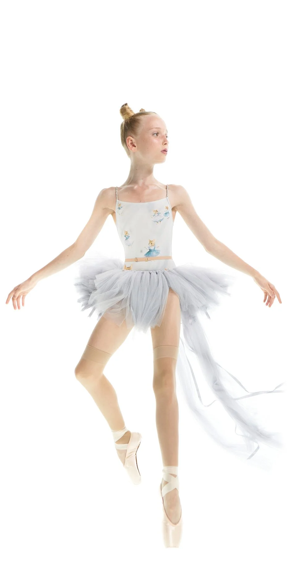 JUNIOR TUTU DE CHAT – ballet skirt – baby blue on2