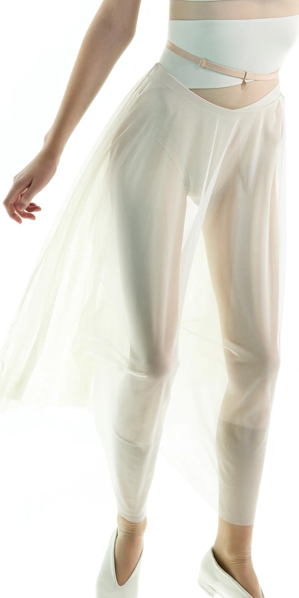 ILLUSION maxi skirt with briefs marshmallow 1