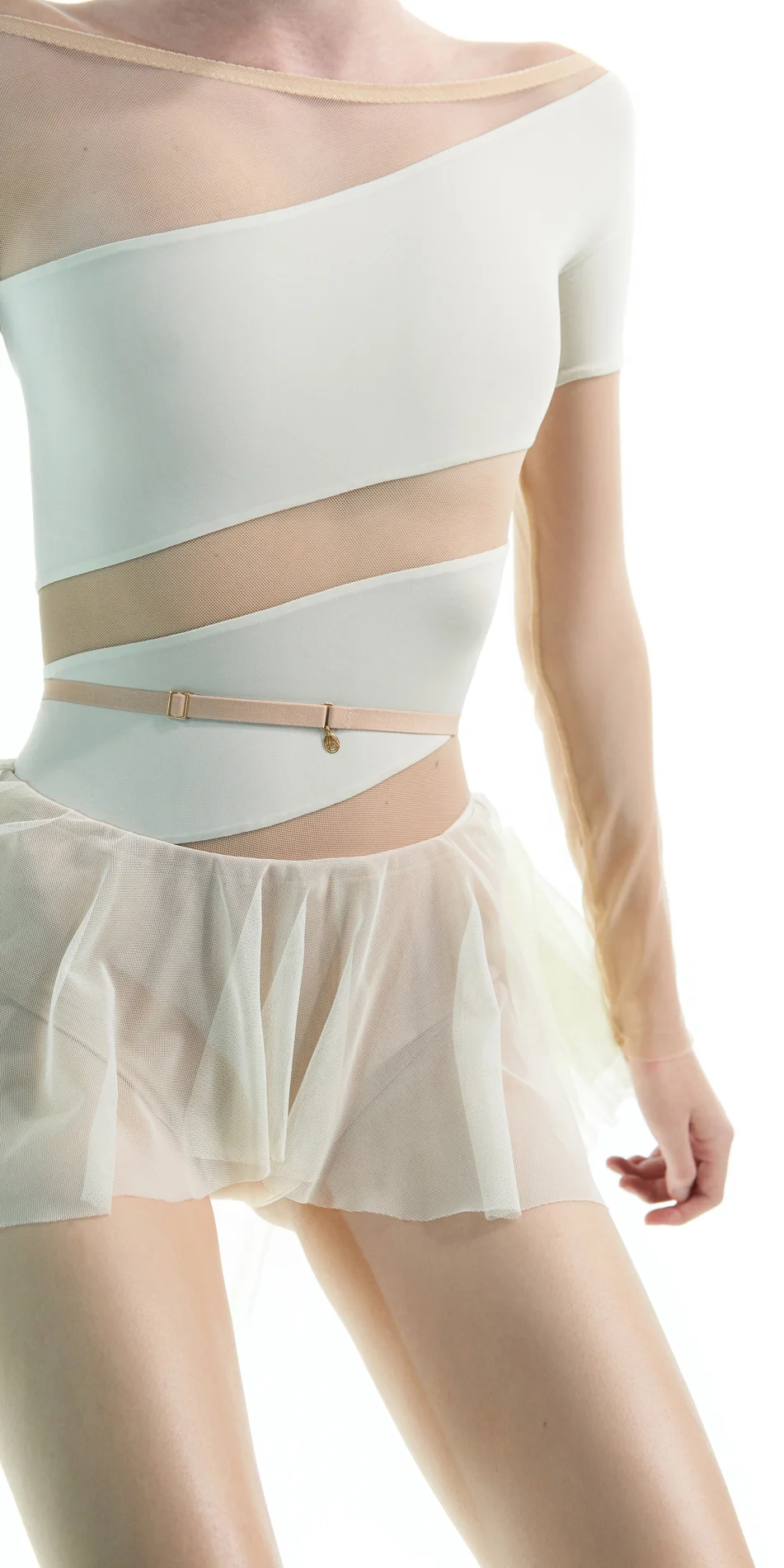 ILLUSION mini skirt with briefs marshmallow 3 copy