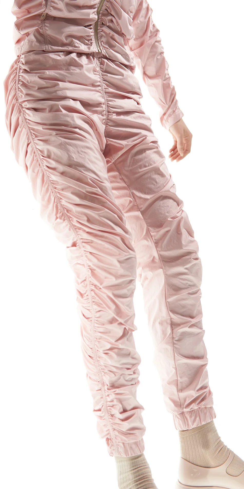 1PARA CUTE draped track pants baby blush 3