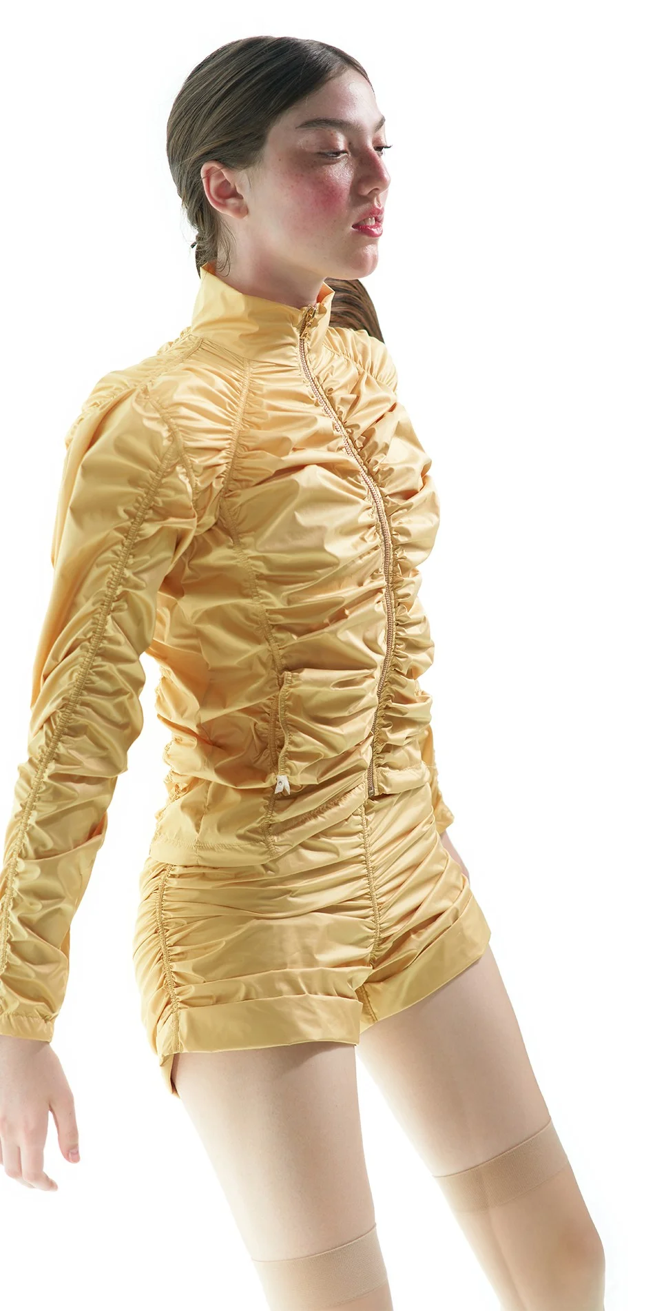 3PARA CUTE draped jacket fresh ginger ONOFF 1 2