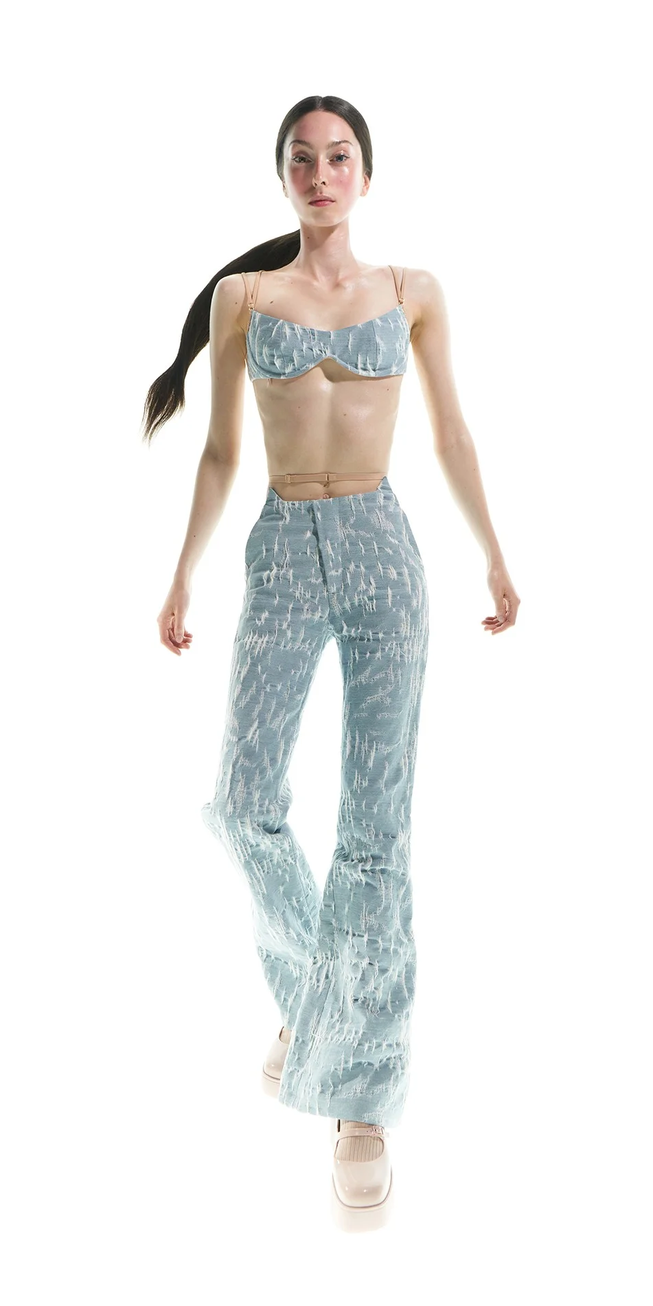 2CAT scratched bralette baby blue ONOFF 1