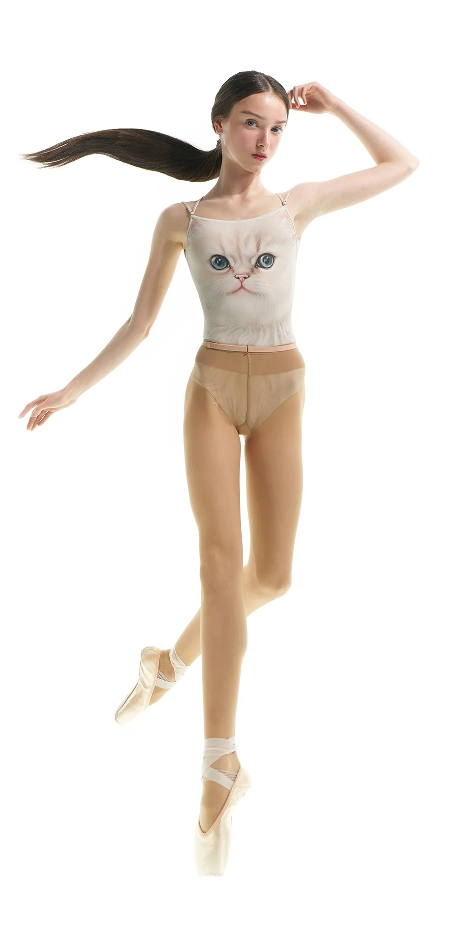4CATavatar cross back leotard cream AI ONOFF 1