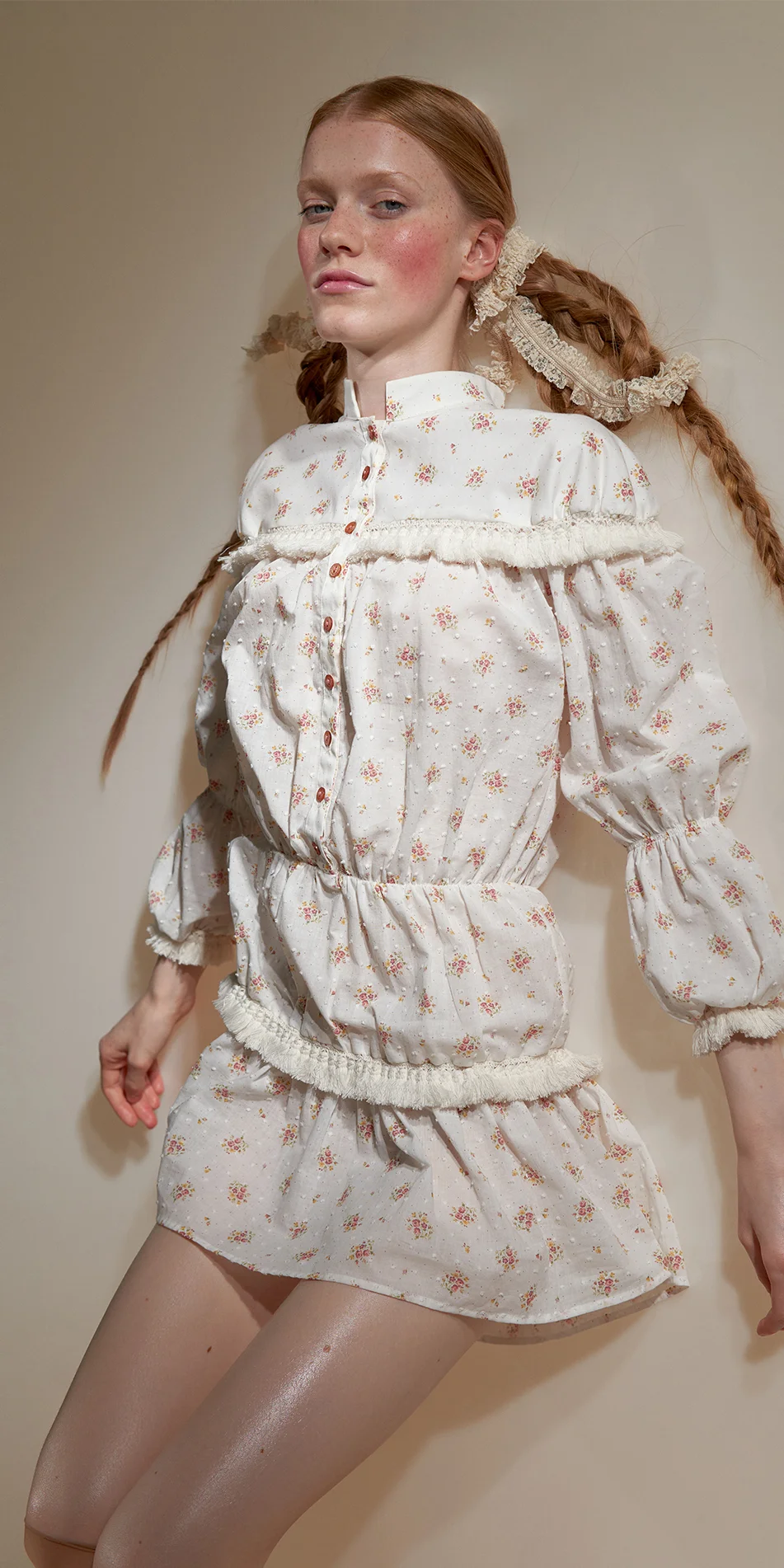 BOHO confirmation dress bouquet print 9