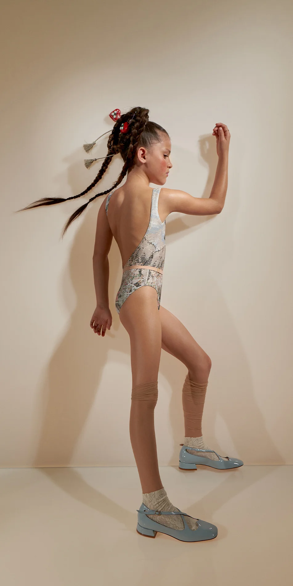 JUNIOR DEER GOBELIN low back leotard multicolor 5