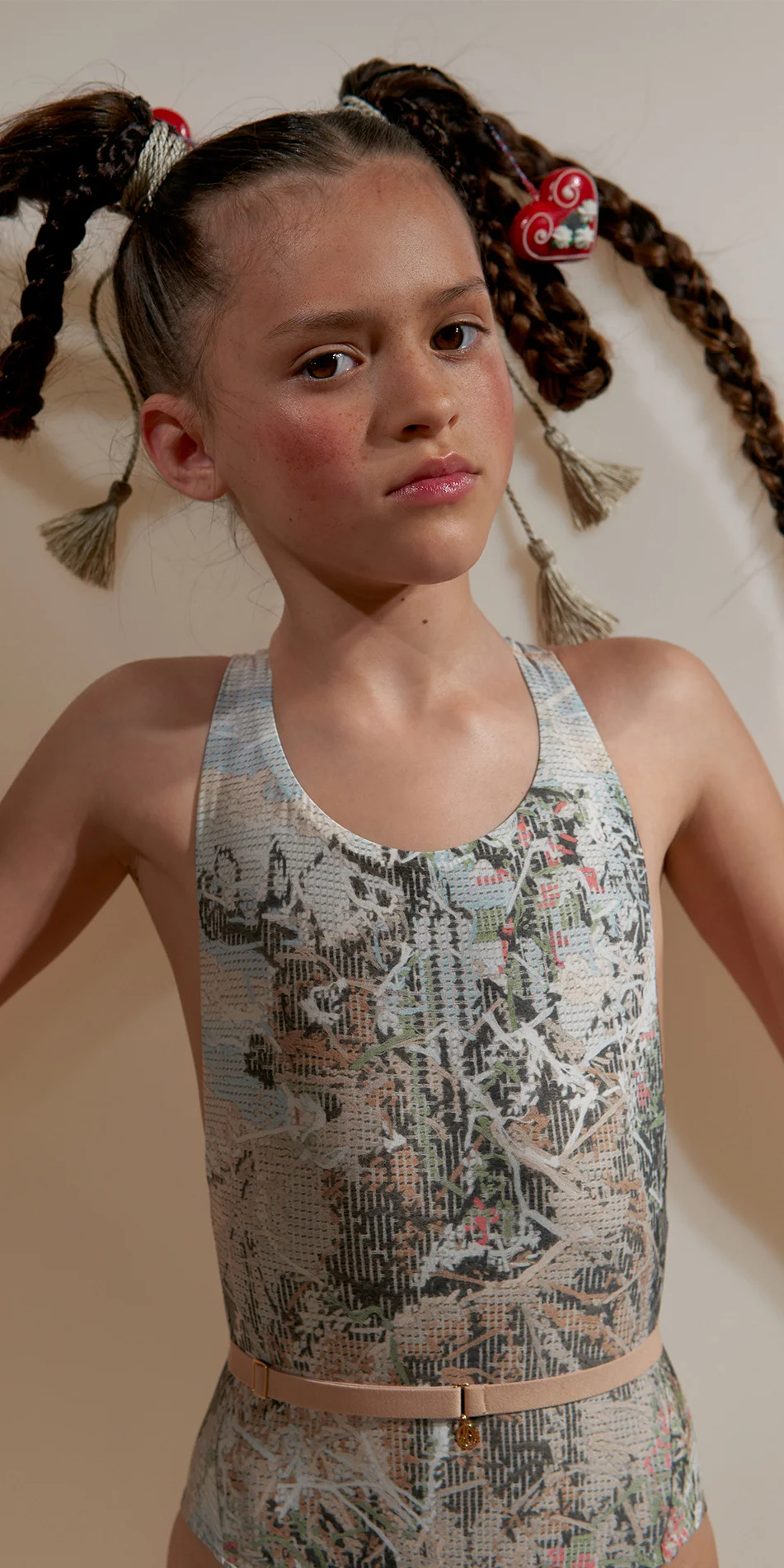 JUNIOR DEER GOBELIN racerback leotard multicolor 2