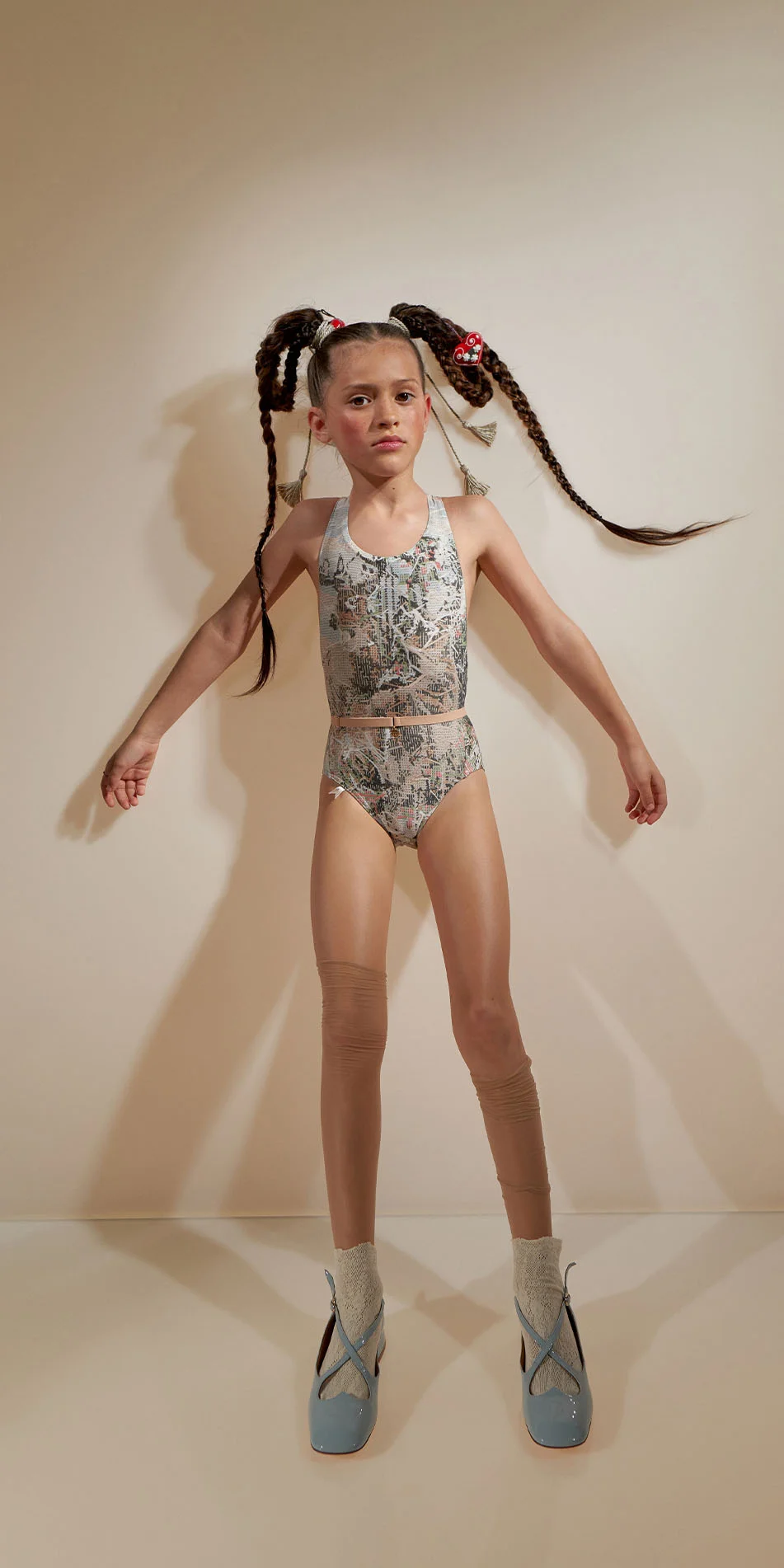 JUNIOR DEER GOBELIN racerback leotard multicolor 5