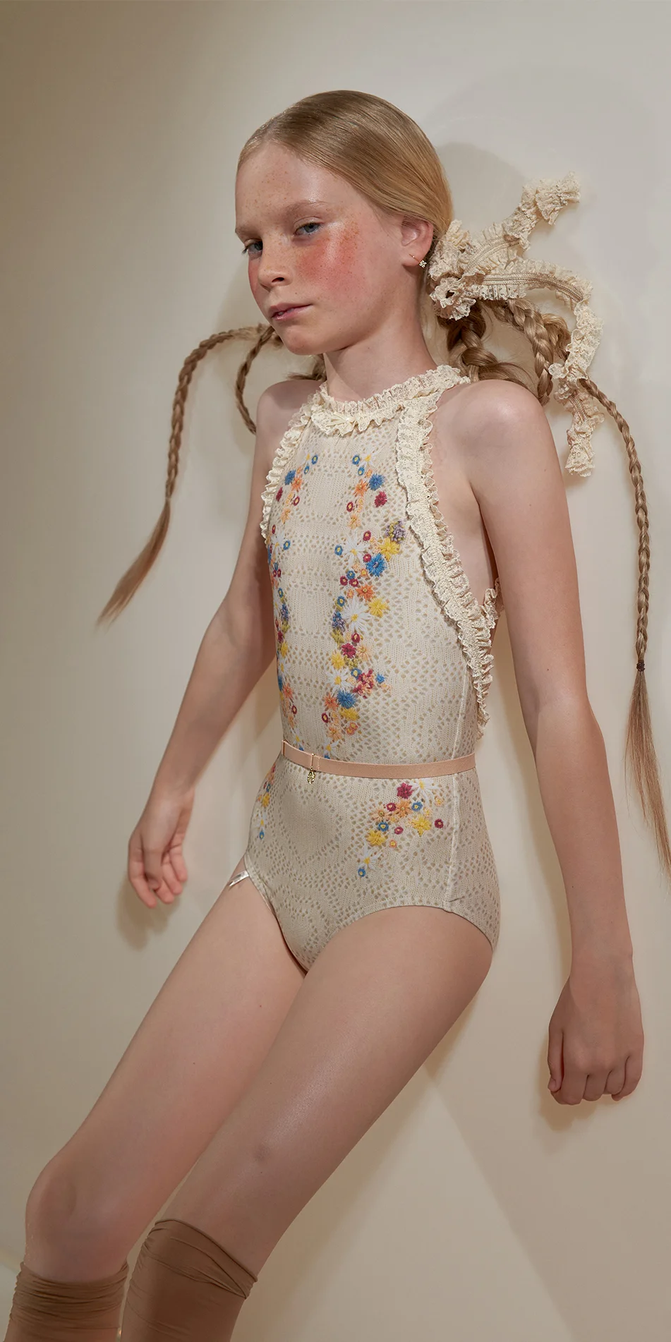 JUNIOR EDELWEISS embroidery print embellished choker leotard edelweissmulticolor 1