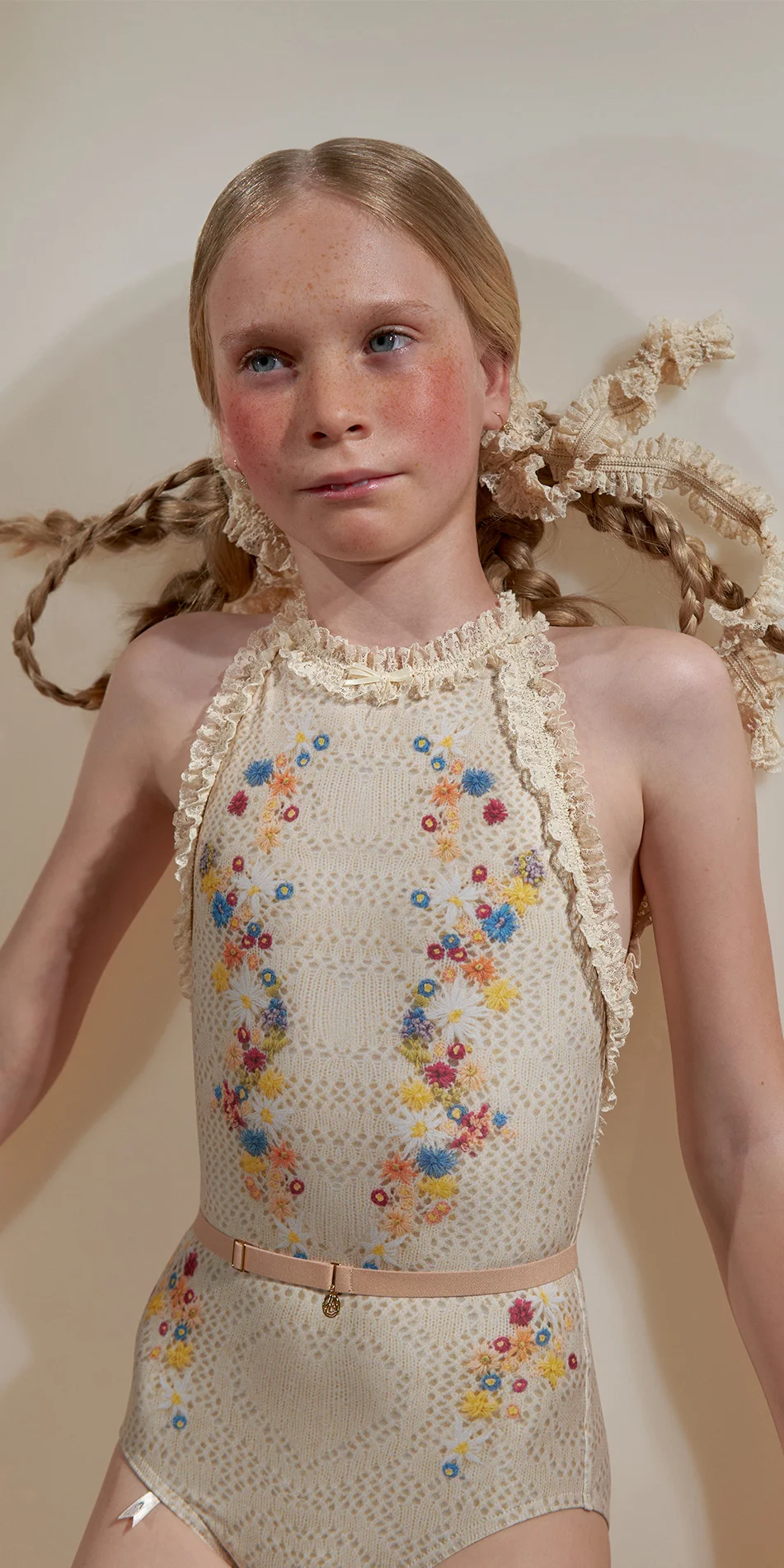 JUNIOR EDELWEISS embroidery print embellished choker leotard edelweissmulticolor 2