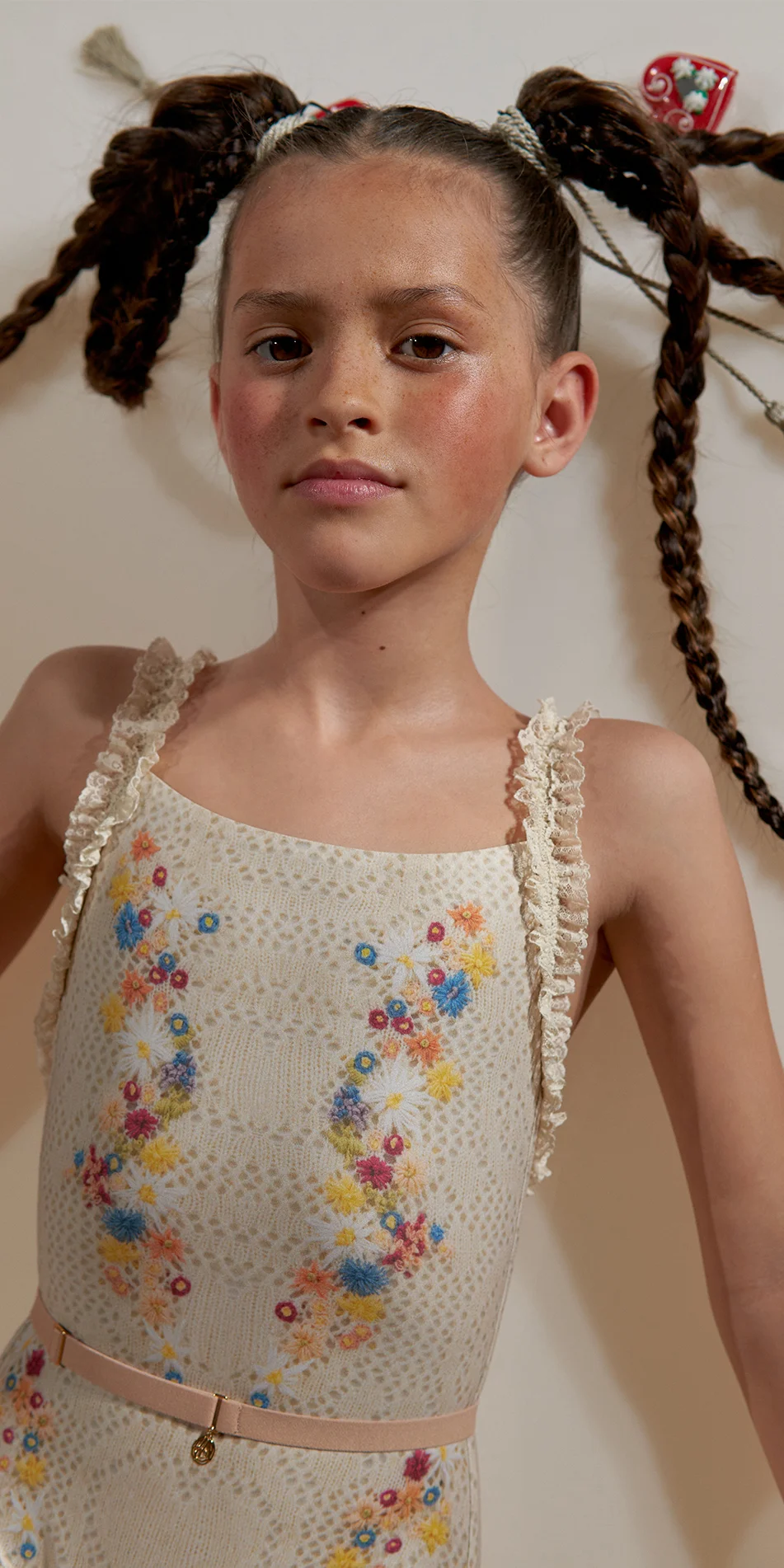 JUNIOR EDELWEISS embroidery print embellished leotard with straps edelweissmulticolor 2