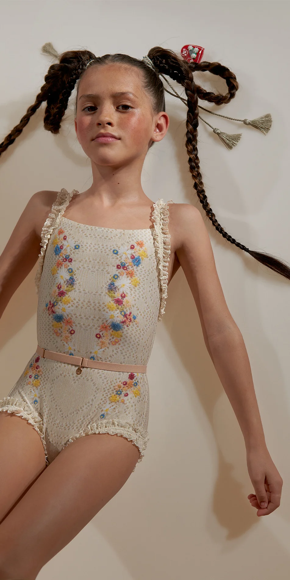 JUNIOR EDELWEISS embroidery print embellished leotard with straps edelweissmulticolor 3