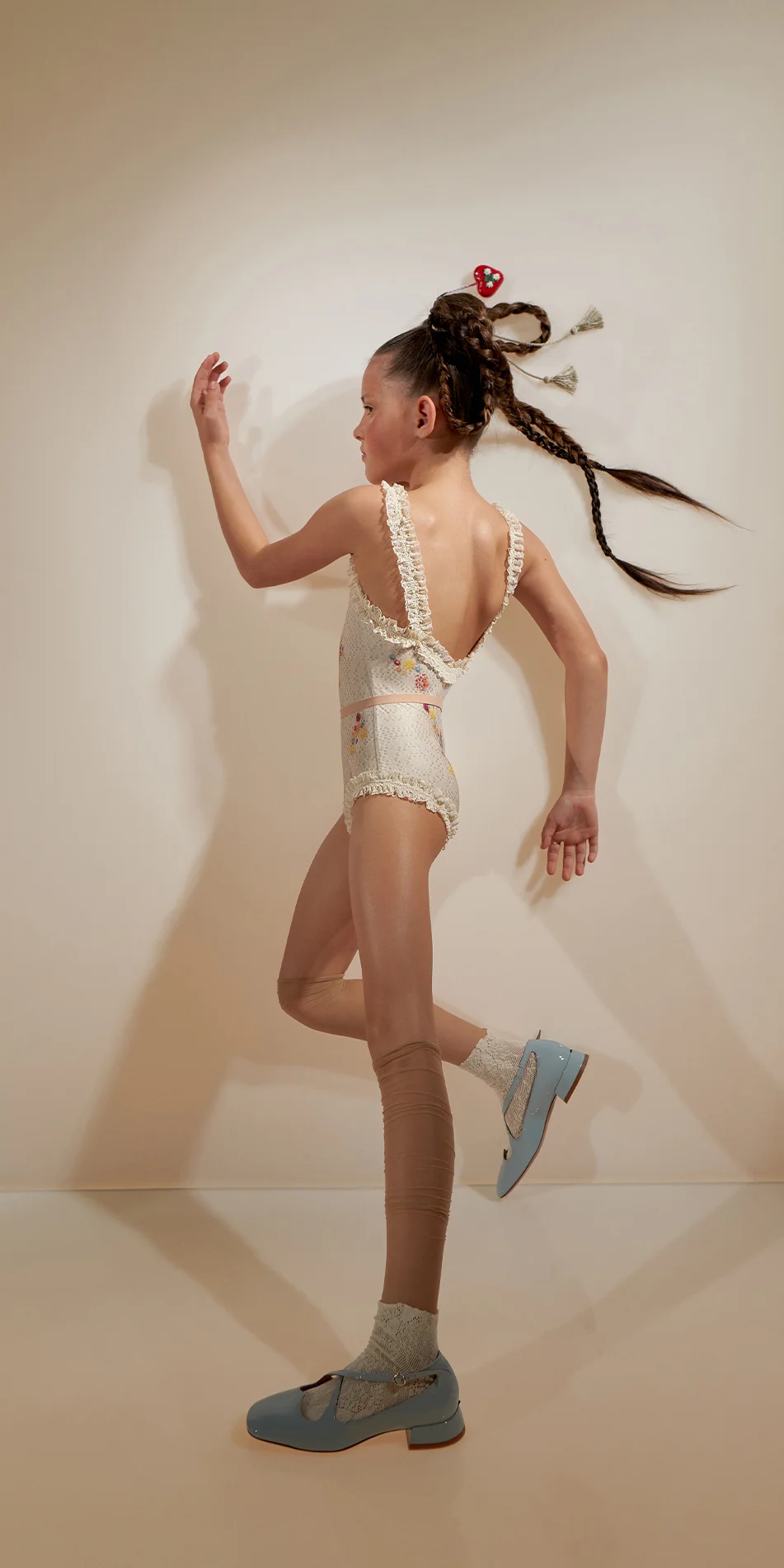 JUNIOR EDELWEISS embroidery print embellished leotard with straps edelweissmulticolor 4