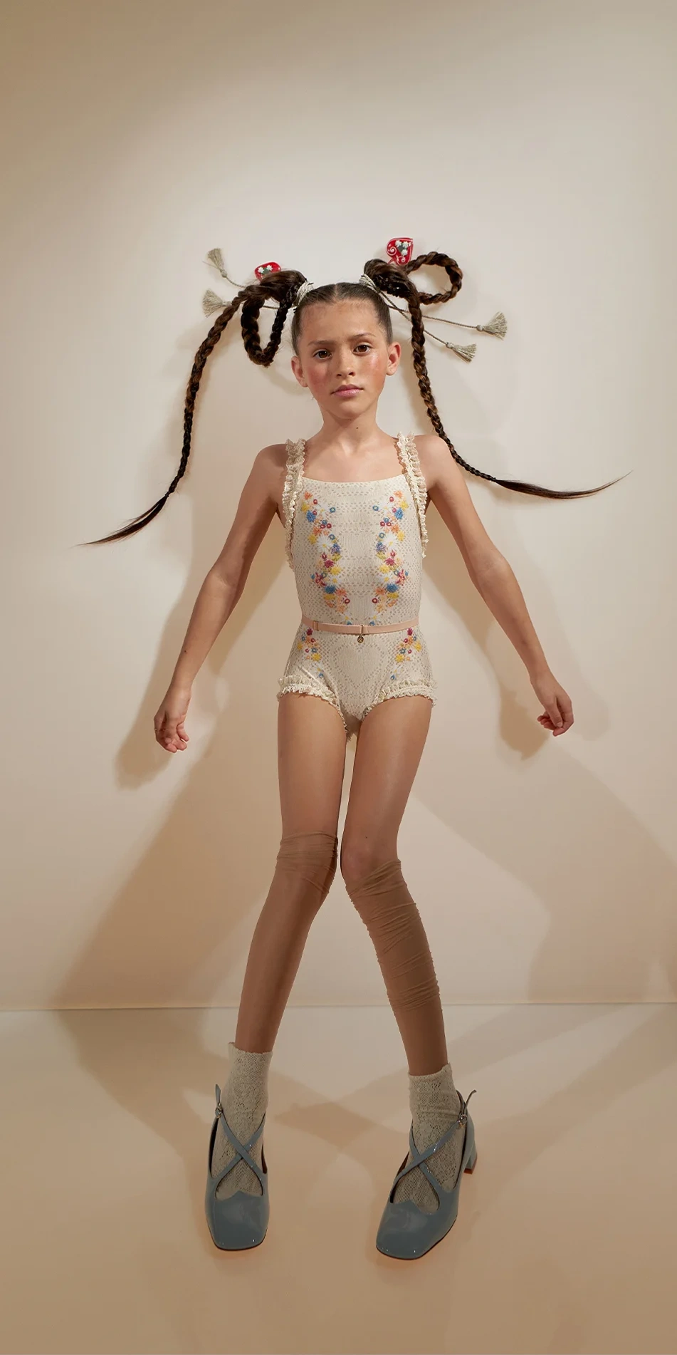 JUNIOR EDELWEISS embroidery print embellished leotard with straps edelweissmulticolor 5