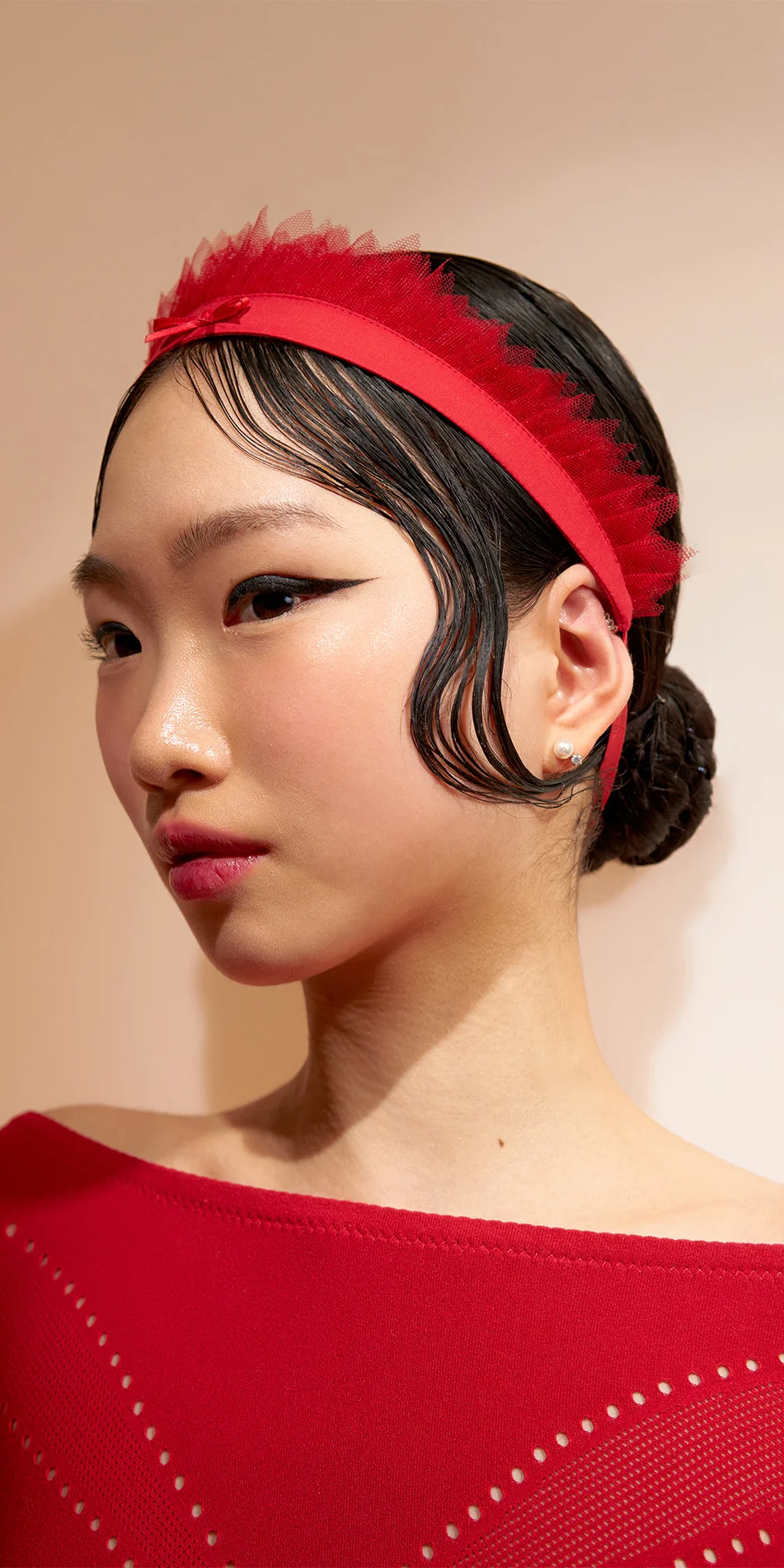 PÂTISSIER’S tutu headband cherry red 1