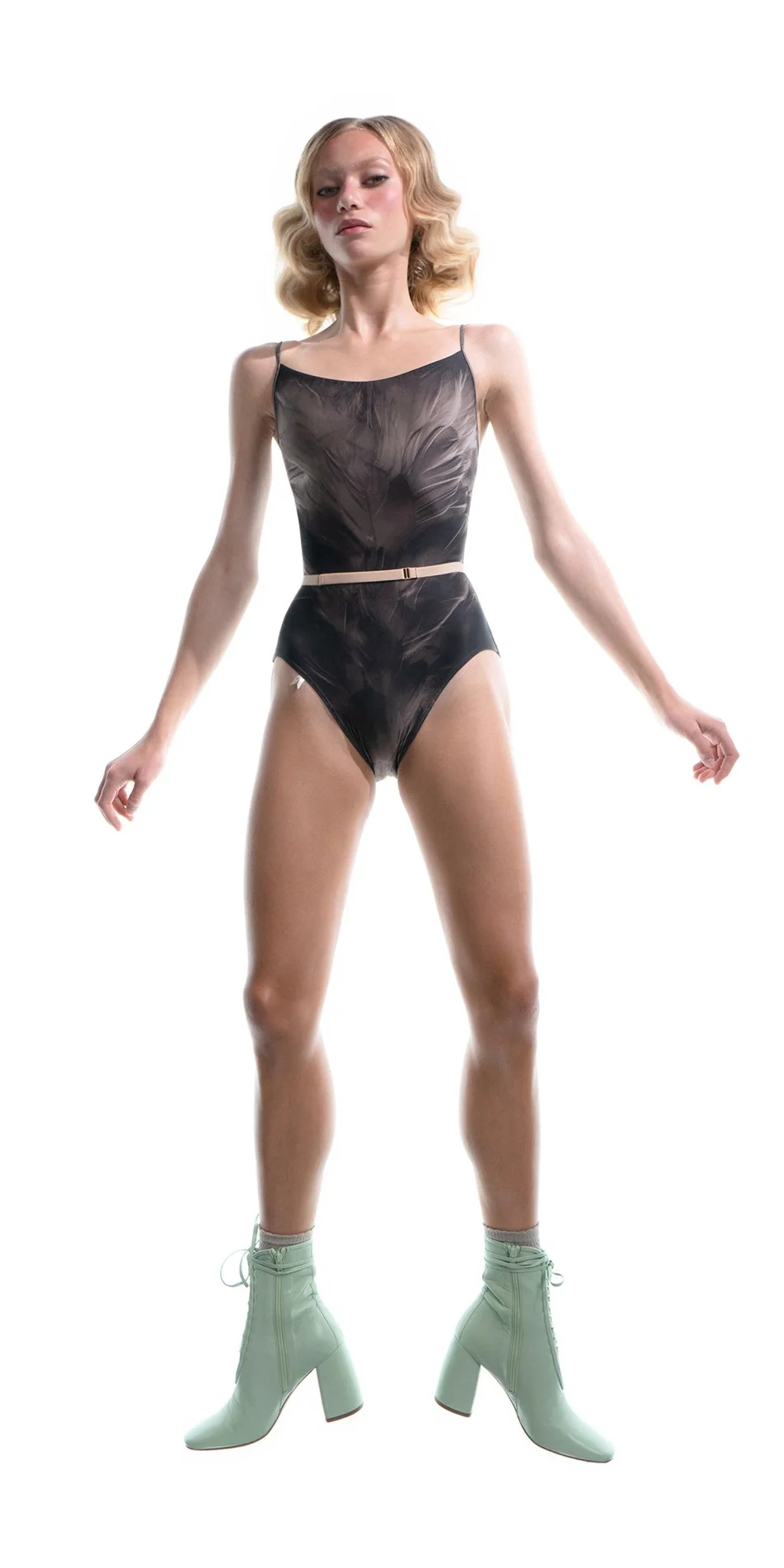SWAN classic camisole leotard black on